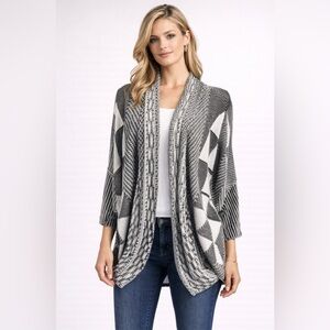 Anthropologie Paper Crane Cotton Cardigan Blue Gray Sweater S Small Cozy